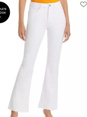 NEW Paige High-Rise White Flare Jeans
